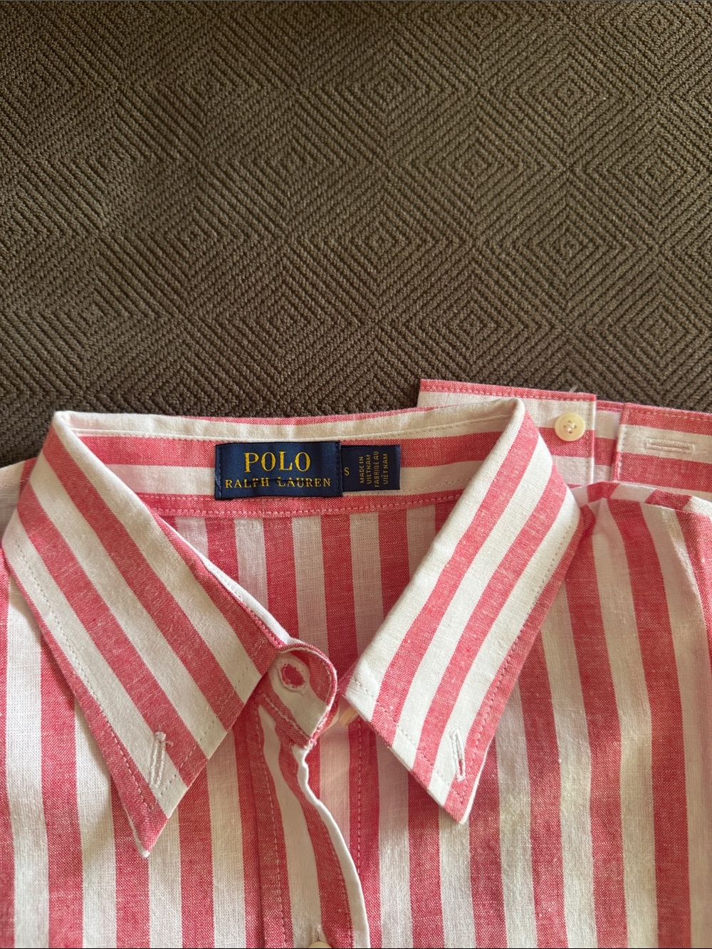Polo Ralph Lauren Pink & White Striped Button-Down Shirt for Kids - Picture 6 of 6